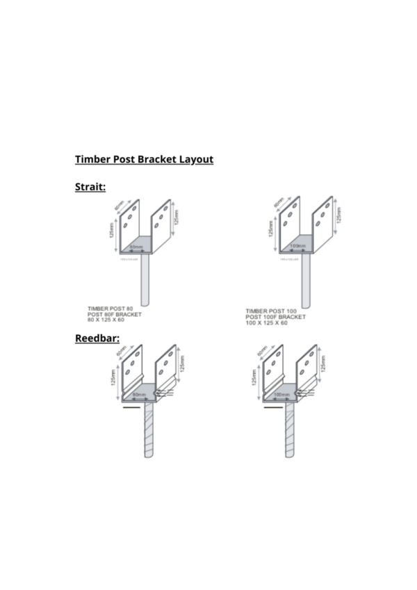 Timber Post Brackets Dimensions Timber Post Brackets Dimensions