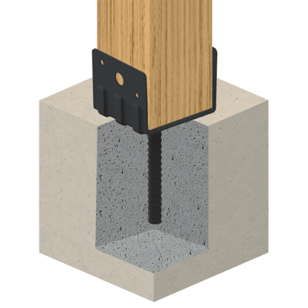 Installation of Timber Post Bracket Installation of Timber Post Bracket